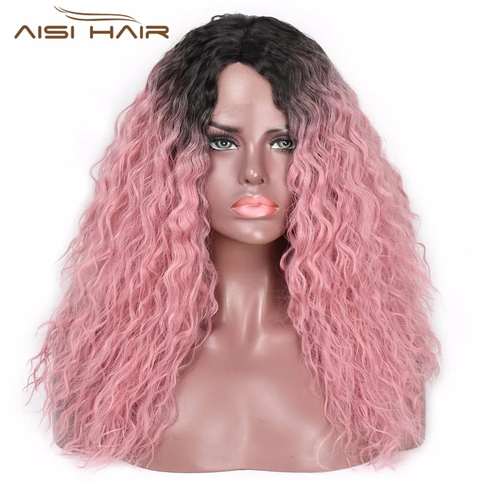 I's a wig 18 Inch Long Kinky Curly Ombre Pink Synthetic Lace Front Wig For Women Black Wigs Heat Resistant Fiber Hair Two Color
I's a wig 18 Inch Long Kinky Curly Ombre Pink Synthetic Lace Front Wig For Women Black Wigs Heat Resistant Fiber Hair Two Color