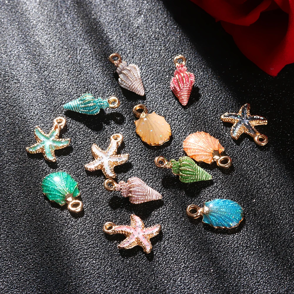 13Pcs/Set Cute Conch Sea Shell Charms Ocean Pendants Making DIY Handmade Accessories Craft Making or Jewelry Decoration
13Pcs/Set Cute Conch Sea Shell Charms Ocean Pendants Making DIY Handmade Accessories Craft Making or Jewelry Decoration