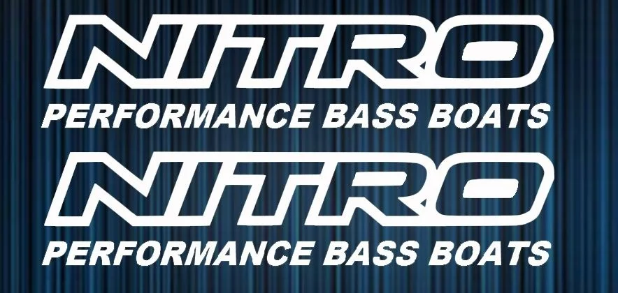 For 2Pcs Nitro Performance Bass Boat Decal Sticker Set of 2 Fishing Tracker Car Styling | Автомобили и мотоциклы
