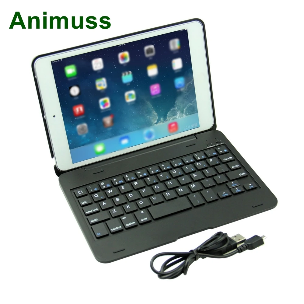ANIMUSS keyboard case for iPad Mini1/2/3 with aluminum bottom Bluetooth keyboard case without backlit keys
ANIMUSS keyboard case for iPad Mini1/2/3 with aluminum bottom Bluetooth keyboard case without backlit keys
