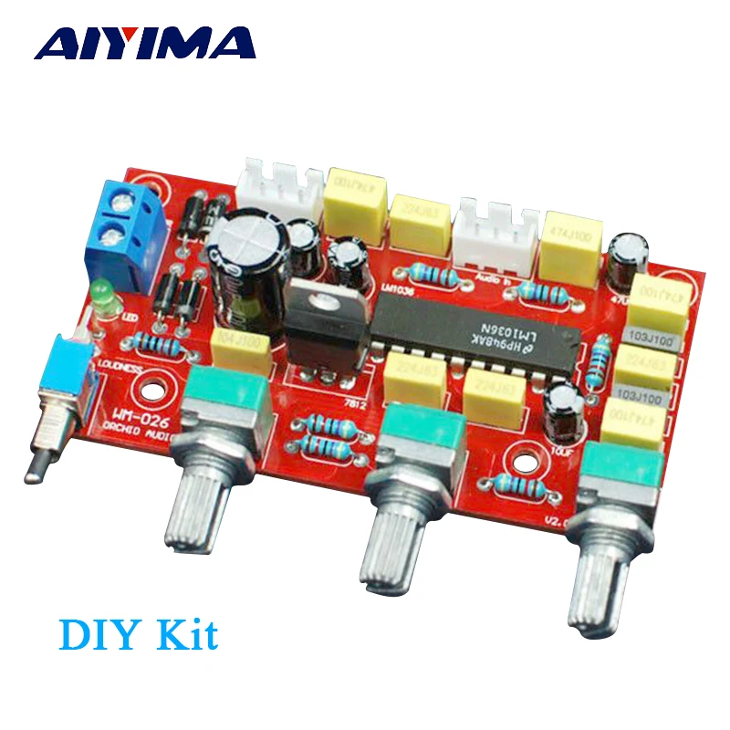 Усилитель звука AIYIMA LM1036 тоновая Плата усилителя Hi Fi высокая температура басы