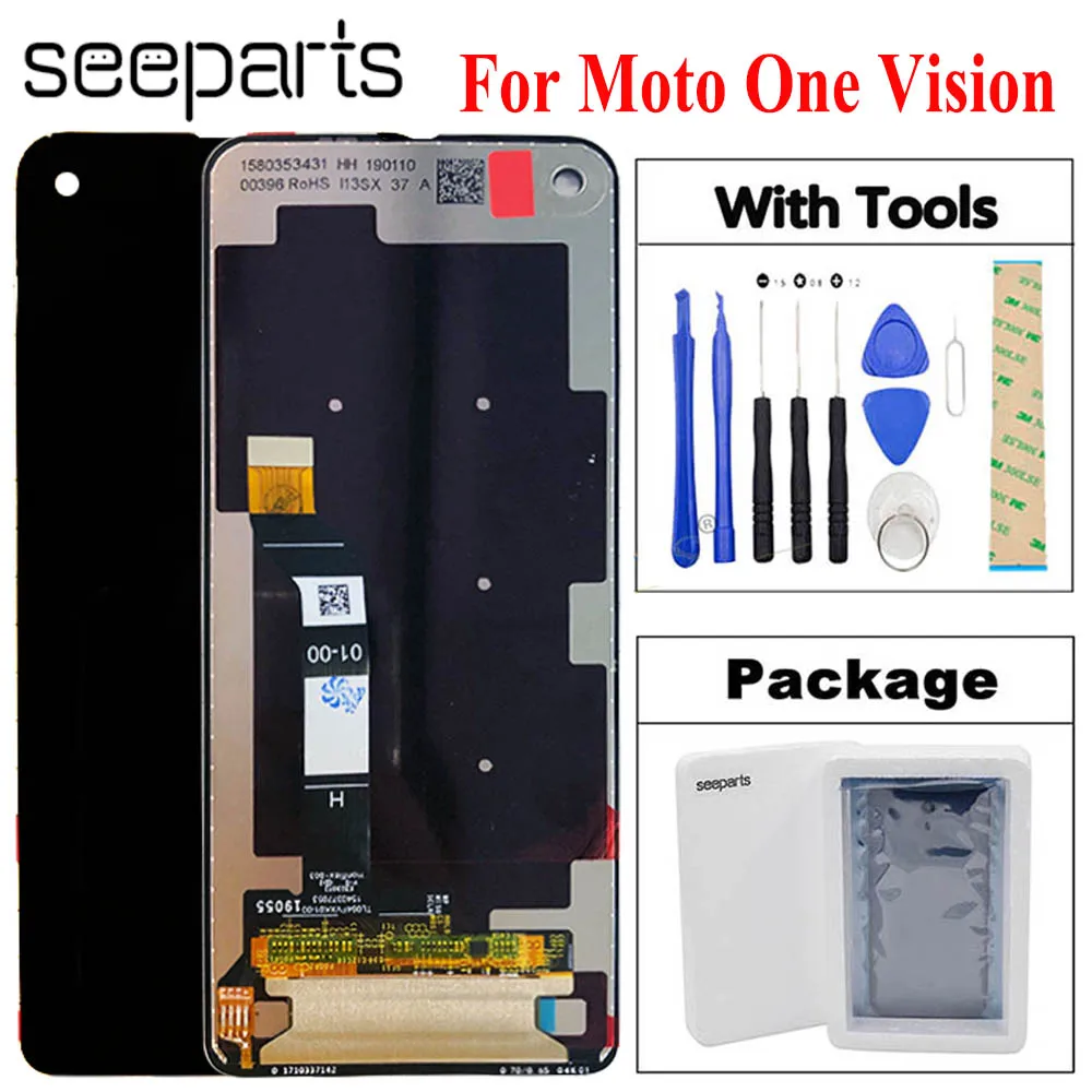 6.3'' For Motorola One Vision LCD XT1970 Display Touch Screen Digitizer Assembly Replacement Parts For Moto P50 LCD
6.3'' For Motorola One Vision LCD XT1970 Display Touch Screen Digitizer Assembly Replacement Parts For Moto P50 LCD