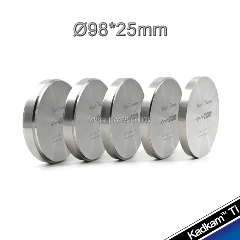 2 pcs/lot OD98x25 dental laboratory teeth crowns meterial titanium alloy block Gr5 for open CAD/CAM system
2 pcs/lot OD98x25 dental laboratory teeth crowns meterial titanium alloy block Gr5 for open CAD/CAM system