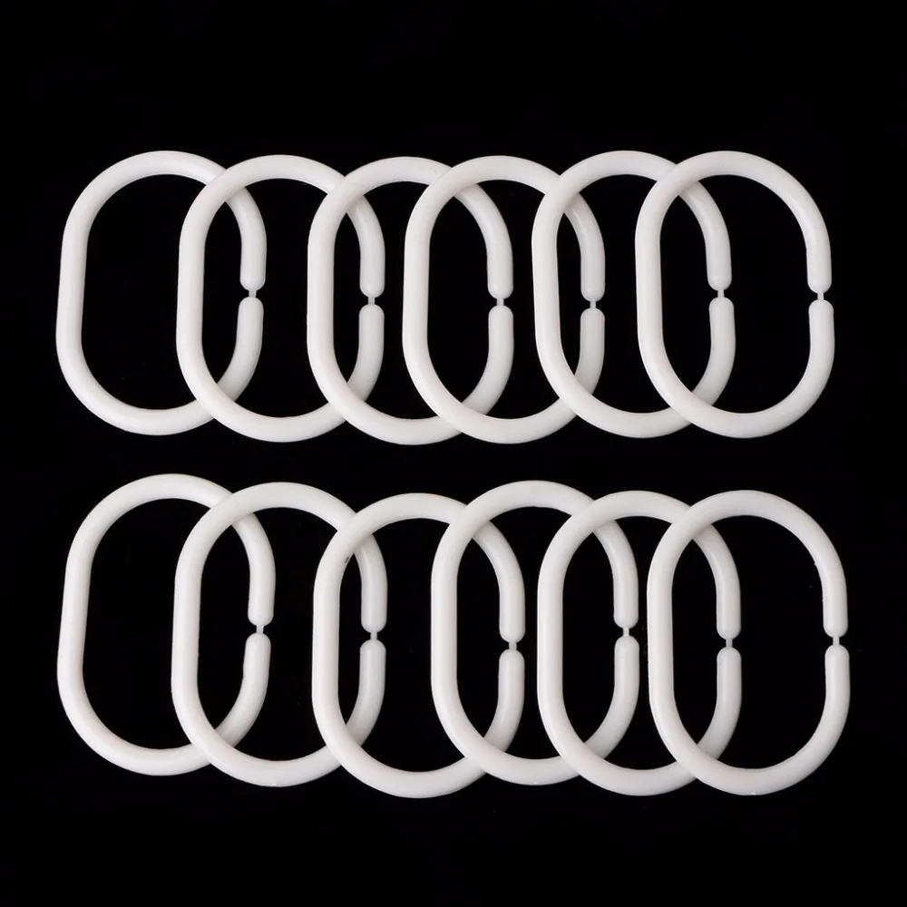 12Pcs Strong Bendable C Shape Hanging Shower Curtain Rod Ring Hanger White Home Curtain Accessories new C42
12Pcs Strong Bendable C Shape Hanging Shower Curtain Rod Ring Hanger White Home Curtain Accessories new C42