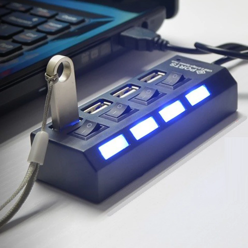 High Speed 4 Port USB 2.0 Hub Splitter Usb Charging Dock Station Quick Charger for Phone with Led Indicator & Independent Switch
High Speed 4 Port USB 2.0 Hub Splitter Usb Charging Dock Station Quick Charger for Phone with Led Indicator & Independent Switch