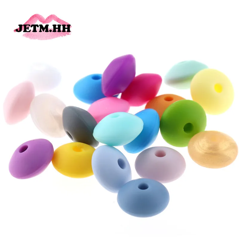 Bpa Free 50pc Lentils Silicone Bead Abacus Baby Teether Necklace Making Food Grade Infant Teething Pacifier Chain 12*7mm
Bpa Free 50pc Lentils Silicone Bead Abacus Baby Teether Necklace Making Food Grade Infant Teething Pacifier Chain 12*7mm