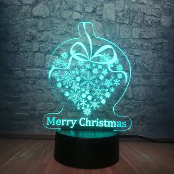 Merry Christmas Gift Snow Ribbon 3D LED Lamp RGB Lighting 7 Color Change Table Sleep Night Light Illusion Effect Decor USB Base
Merry Christmas Gift Snow Ribbon 3D LED Lamp RGB Lighting 7 Color Change Table Sleep Night Light Illusion Effect Decor USB Base