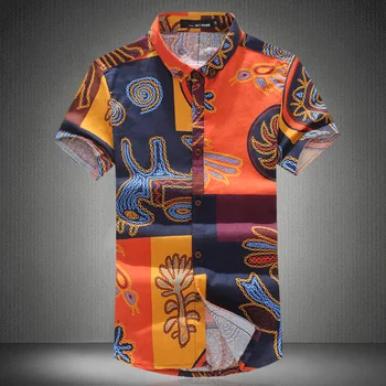 Left ROM Summer 2019 New Boutique Linen-cotton Fashion Printing Men's Slim Short-sleeved Shirts Male Casual Shirts Ethnic Style
Left ROM Summer 2019 New Boutique Linen-cotton Fashion Printing Men's Slim Short-sleeved Shirts Male Casual Shirts Ethnic Style