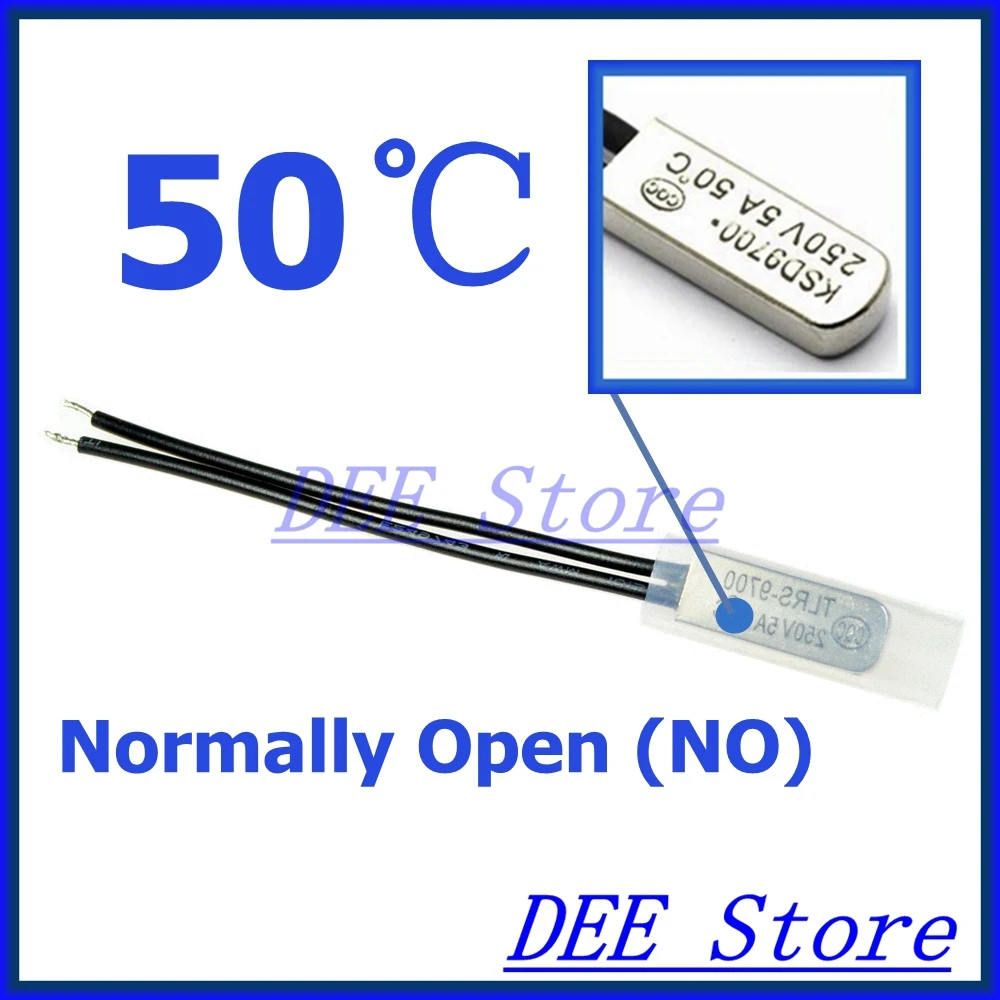 10Pcs/lot 50C Degree Celsius / 122F NO Normal Open Thermal Protector Sensor Thermostat temperature control fuse switch 250V 5A
10Pcs/lot 50C Degree Celsius / 122F NO Normal Open Thermal Protector Sensor Thermostat temperature control fuse switch 250V 5A