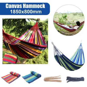 1900x850mm Rainbow Portable Outdoor Garden Hammock Hang Bed Travel Camping Swing Canvas Stripe with Backpack
1900x850mm Rainbow Portable Outdoor Garden Hammock Hang Bed Travel Camping Swing Canvas Stripe with Backpack