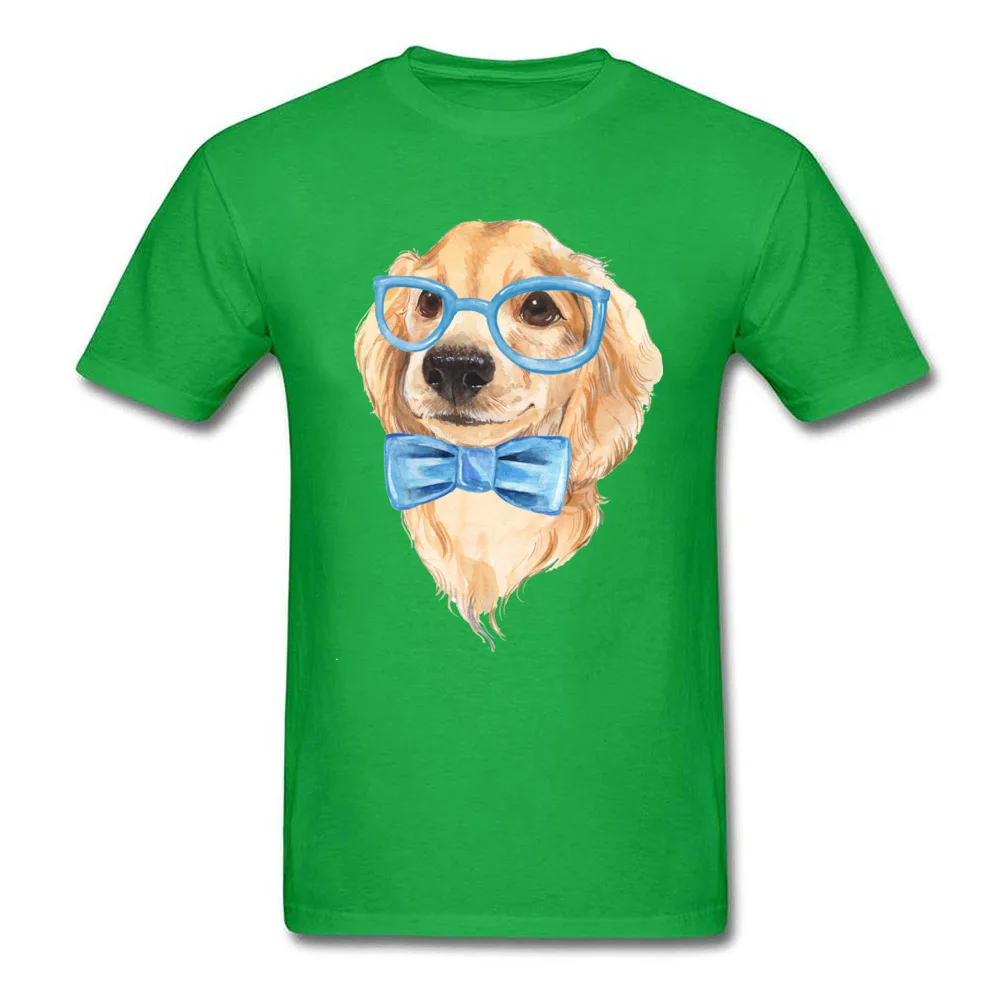 Custom Tees Family Short Sleeve Men T Shirts TpicOriginaltitle Slim Fit VALENTINE DAY Sweatshirts Crew Neck Wholesale Cute dog in glasses green