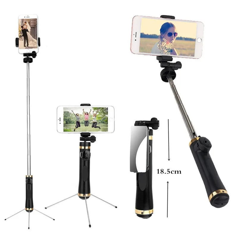 Extendable Bluetooth Selfie Stick Tripod with Mirror for iPhone Android Phone Foldable Aluminum Alloy 360 Rotation Remote Tripod
Extendable Bluetooth Selfie Stick Tripod with Mirror for iPhone Android Phone Foldable Aluminum Alloy 360 Rotation Remote Tripod