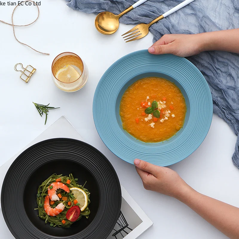 1psc Japanese ceramic straw hat Creative Western pasta dish Thick soup plate, steak, fruit salad, dish plate
1psc Japanese ceramic straw hat Creative Western pasta dish Thick soup plate, steak, fruit salad, dish plate