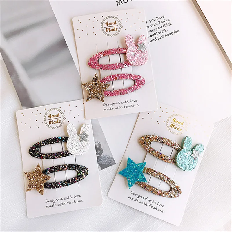 10set/lot Hot sale Boutique Fashion Cute Glitter Rabbit Hairpins Solid Bunny Star Hair Clips Princess Hair Accessories
10set/lot Hot sale Boutique Fashion Cute Glitter Rabbit Hairpins Solid Bunny Star Hair Clips Princess Hair Accessories