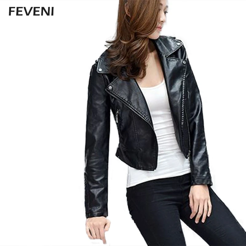 Women High Quality PU Leather Jacket Spring Fall New Casual Fashion Lady Zipper Coat Biker Faux Leather Jacket Crop Top Y03459
Women High Quality PU Leather Jacket Spring Fall New Casual Fashion Lady Zipper Coat Biker Faux Leather Jacket Crop Top Y03459