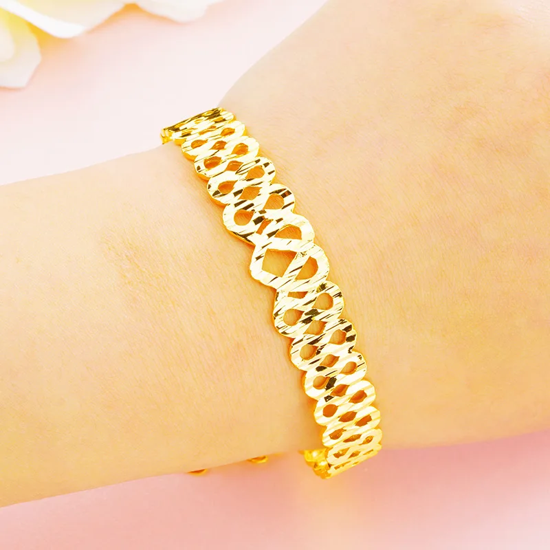 Free Shipping 24K Gold Bracelet Endless Love Interweaving Infinity Chain Link Adjustable Women Bracelet Luxury gold Jewelry
Free Shipping 24K Gold Bracelet Endless Love Interweaving Infinity Chain Link Adjustable Women Bracelet Luxury gold Jewelry