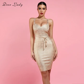 Deer Lady Bandage Dress 2019 New Arrivals Sexy Gold Bandage Dress For Women With Belt V Neck Bandage Dress Bodycon Clubwear
Deer Lady Bandage Dress 2019 New Arrivals Sexy Gold Bandage Dress For Women With Belt V Neck Bandage Dress Bodycon Clubwear