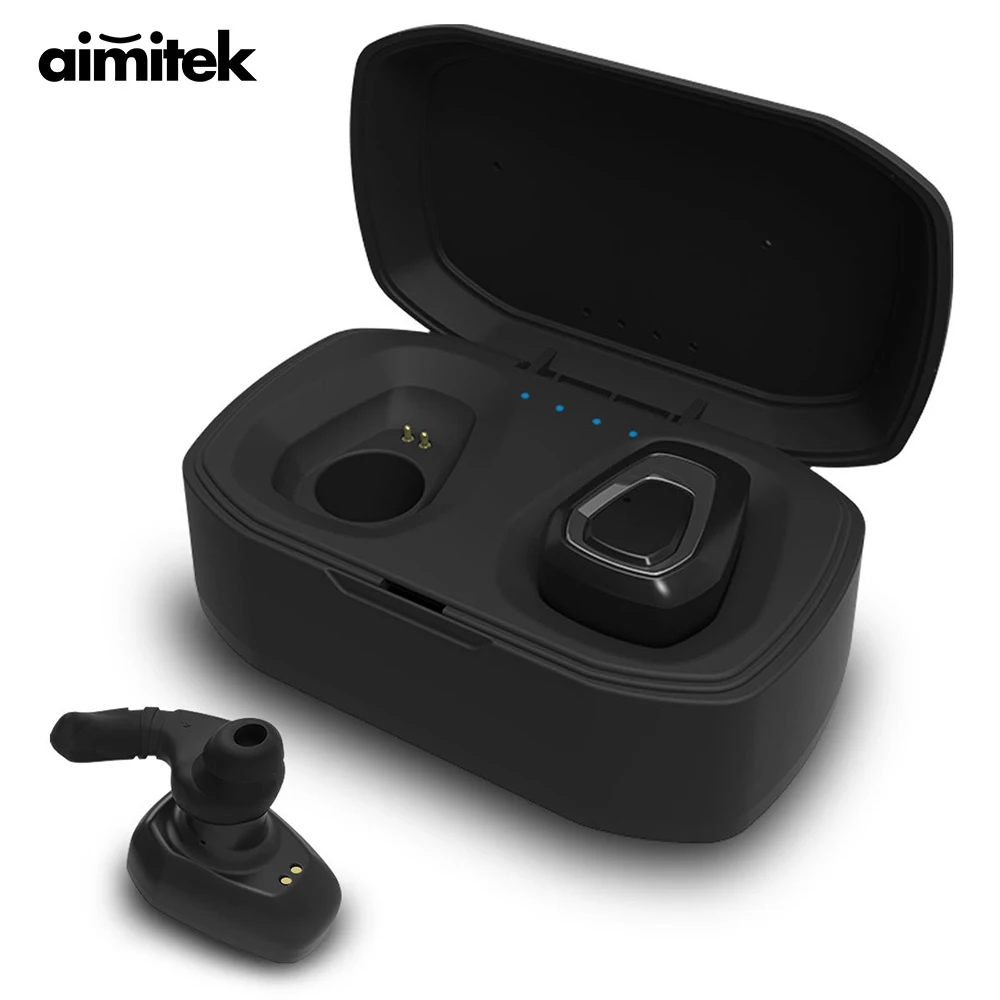 Aimitek A7 Bluetooth Earphones Mini TWS True Wireless Stereo Headsets Handsfree Earbuds with Mic Charging Box For Smartphone
Aimitek A7 Bluetooth Earphones Mini TWS True Wireless Stereo Headsets Handsfree Earbuds with Mic Charging Box For Smartphone