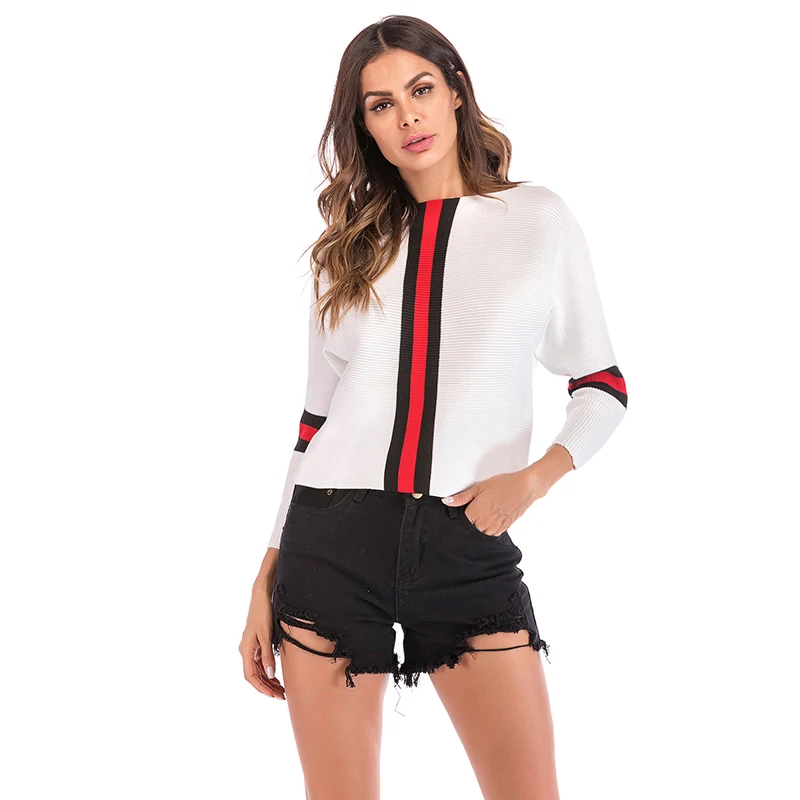 WHZHM Autumn Striped Sweater Women Full Batwing Sleeve Casual Loose Pullovers Winter Patchwork Striped Feminina Sweater 5818
WHZHM Autumn Striped Sweater Women Full Batwing Sleeve Casual Loose Pullovers Winter Patchwork Striped Feminina Sweater 5818