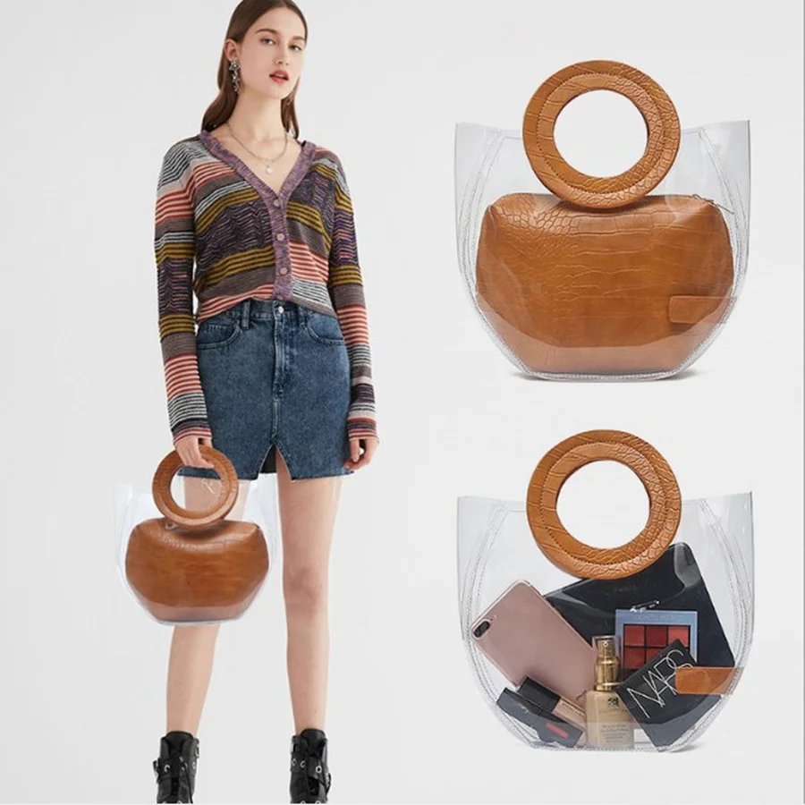 Transparent Handbag Women Hand Bags Ladies Composite Casual bag Travel Beach Shoulder Cross Body Bag Holiday HOT Summer 2019
Transparent Handbag Women Hand Bags Ladies Composite Casual bag Travel Beach Shoulder Cross Body Bag Holiday HOT Summer 2019