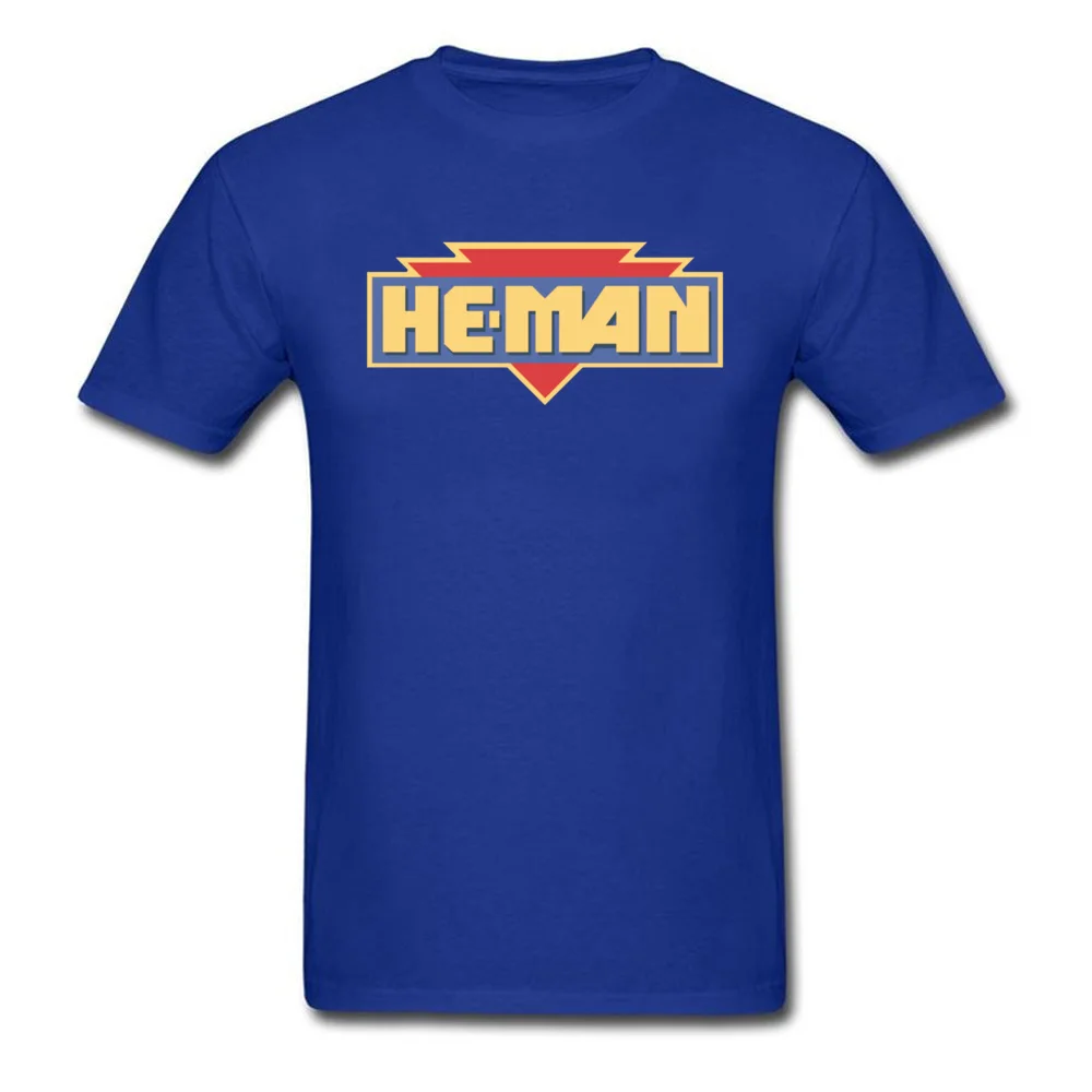 All Cotton Men's Short Sleeve He Man Logo 21198 T Shirts Print Tees Prevailing Simple Style O Neck T Shirts Free Shipping He Man Logo 21198 blue
