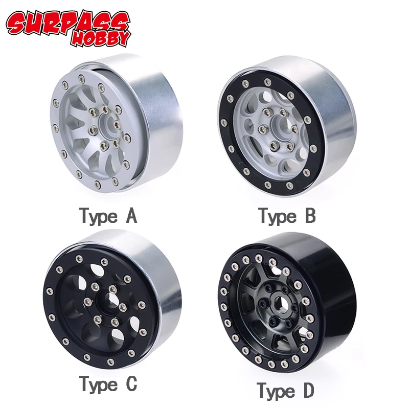 SURPASS HOBBY 4Pcs Aluminum Alloy 1.9inch Beadlock Wheels Rims for 1/10 RC Crawler Axial SCX10 SCX10 II 90046 Traxxas TRX4 D90
SURPASS HOBBY 4Pcs Aluminum Alloy 1.9inch Beadlock Wheels Rims for 1/10 RC Crawler Axial SCX10 SCX10 II 90046 Traxxas TRX4 D90
