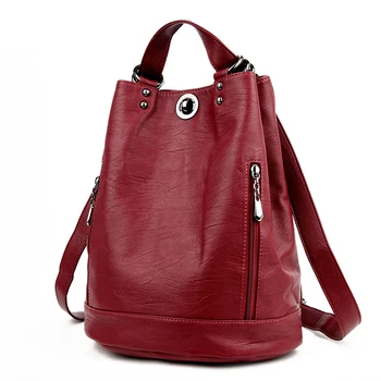 Fashion Multifunction Women Backpack PU Leather Black Bagpack large capacity Travel Bag Female Backpacks Shoulder bags Mochila
Fashion Multifunction Women Backpack PU Leather Black Bagpack large capacity Travel Bag Female Backpacks Shoulder bags Mochila