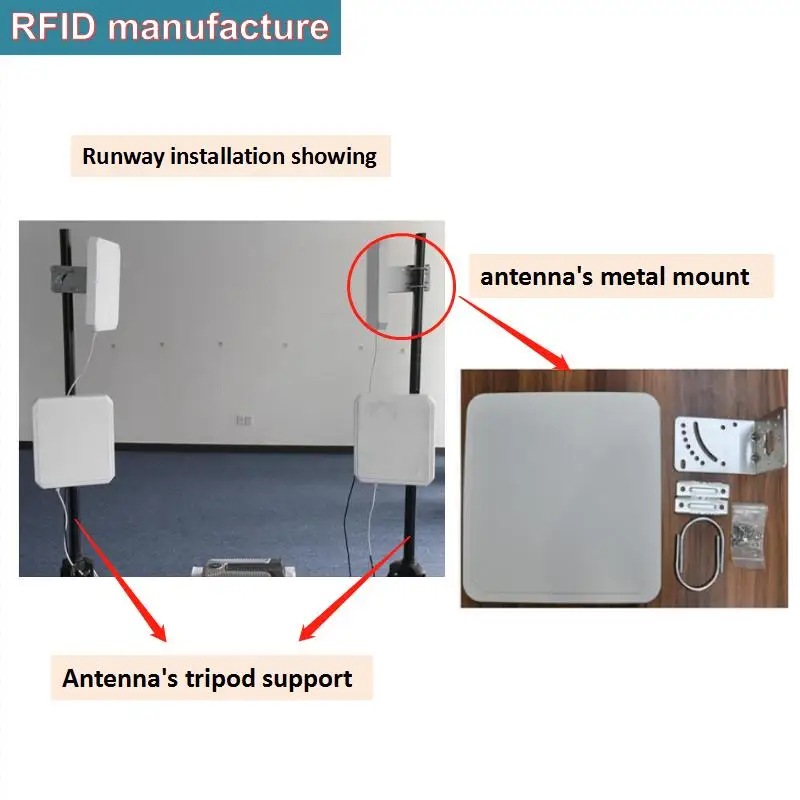 2 шт. 840-960 МГц 9.2dbi Водонепроницаемая UHF rfid-антенна круговой разъем N пассивный 5-25 м