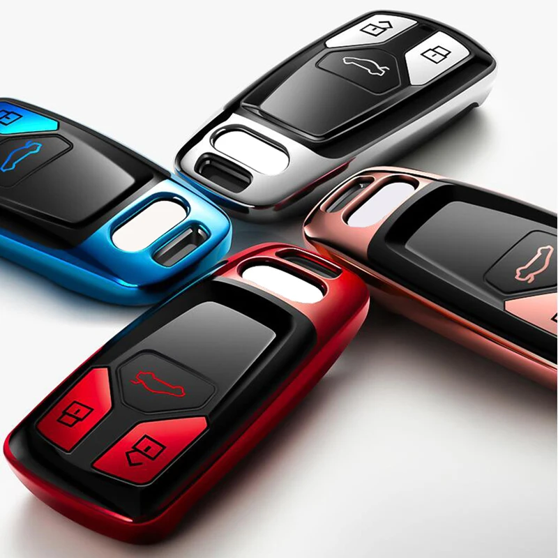 High Quality TPU Chrome Car Key Cover Key Bag fit for Audi A4 A5 Q7 S4 TT RS4 Q5L New Key Shell Protector Auto Key Case Chains
High Quality TPU Chrome Car Key Cover Key Bag fit for Audi A4 A5 Q7 S4 TT RS4 Q5L New Key Shell Protector Auto Key Case Chains
