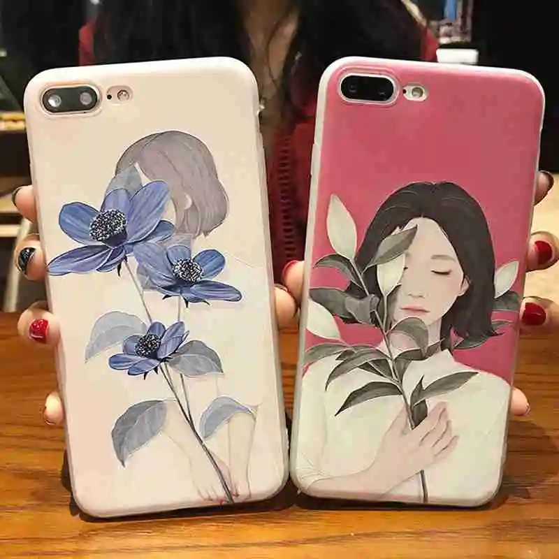 Fashion Aesthetical Flower Girl Full Protection Back Cover For iPhone 6 6s 7 8 plus X Soft Case for iphone 7 8 X 6splus 6 Cases
Fashion Aesthetical Flower Girl Full Protection Back Cover For iPhone 6 6s 7 8 plus X Soft Case for iphone 7 8 X 6splus 6 Cases