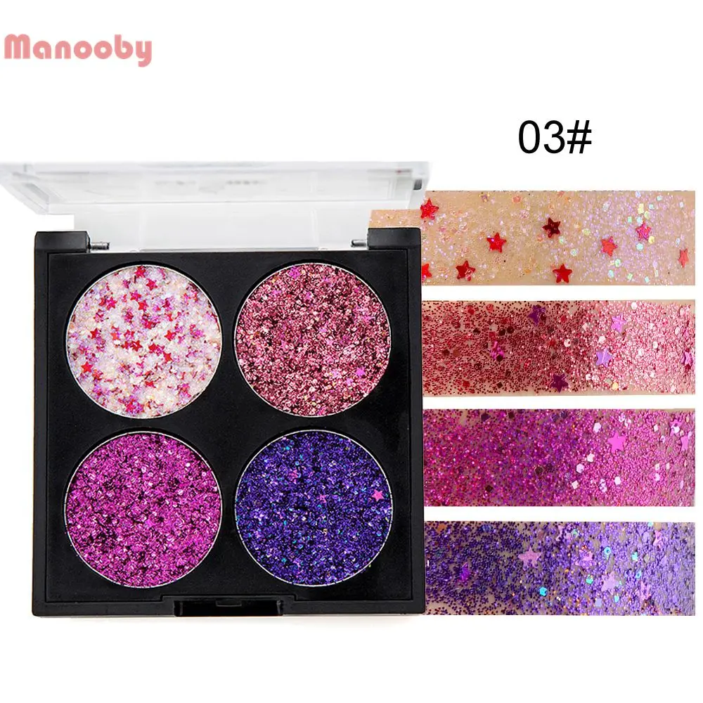 Manooby 4 Colors Eyeshadow Palette Powder Make Up Waterproof Eye Shadow Palette Cosmetics Glitters Stars Eyes Pigment
Manooby 4 Colors Eyeshadow Palette Powder Make Up Waterproof Eye Shadow Palette Cosmetics Glitters Stars Eyes Pigment