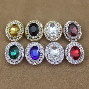 20pcs 20x25mm Shiny Metal Oval Rhinestone Button Crystal Centerpieces For Garment Hair Flower Browbands Wedding Embelishment
20pcs 20x25mm Shiny Metal Oval Rhinestone Button Crystal Centerpieces For Garment Hair Flower Browbands Wedding Embelishment