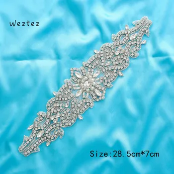 Handmade DIY Rhinestone Crystal Bling Sew On Wedding Dresses Applique Accessories Garter Beaded Silver Wholesale S126
Handmade DIY Rhinestone Crystal Bling Sew On Wedding Dresses Applique Accessories Garter Beaded Silver Wholesale S126