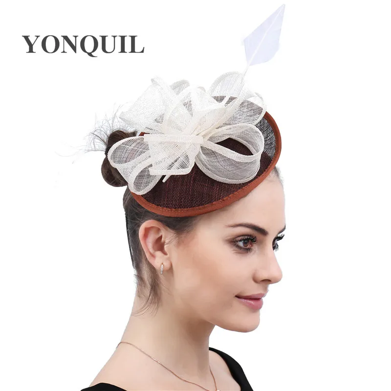 New vinatge sinamay women party fascinator hat hoops headpiece with headband bridal show race headwear formal dress fedora cap
New vinatge sinamay women party fascinator hat hoops headpiece with headband bridal show race headwear formal dress fedora cap
