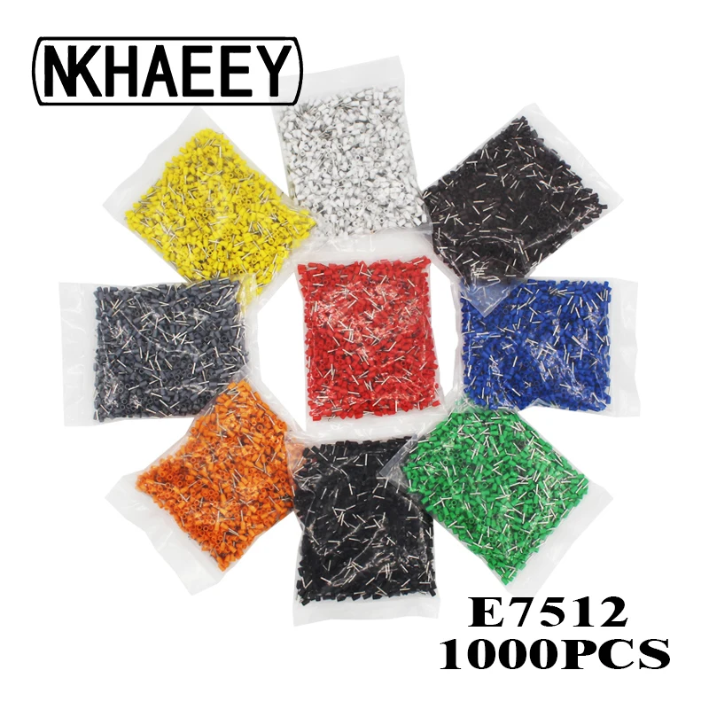 1000pcs/Pack E7512 Insulated Cord End Terminal Crimp Terminal Wire Connector Crimp Ferrules Crimping Terminals Tubular AWG #20
1000pcs/Pack E7512 Insulated Cord End Terminal Crimp Terminal Wire Connector Crimp Ferrules Crimping Terminals Tubular AWG #20