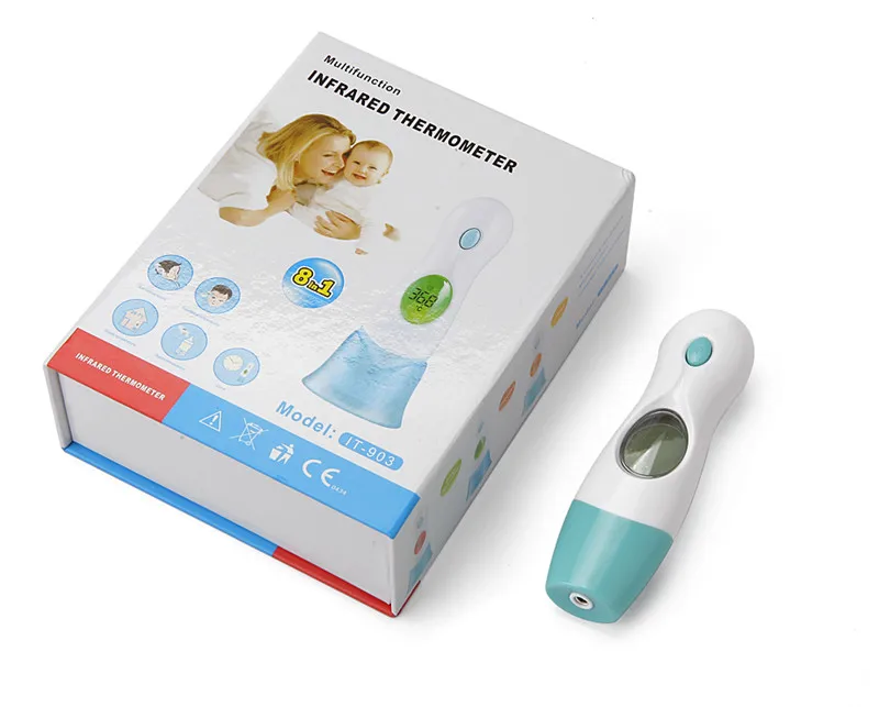 Multifunction Baby Digital Termometer 8 in 1 Adult Children Digital Body Forehead Ear baby Infrared Thermometer
Multifunction Baby Digital Termometer 8 in 1 Adult Children Digital Body Forehead Ear baby Infrared Thermometer