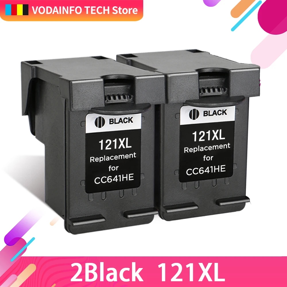 QSYRAINBOW восстановленные черные чернильные картриджи для HP 121 XL HP121 HP121XL 121XL CC641HE Deskjet