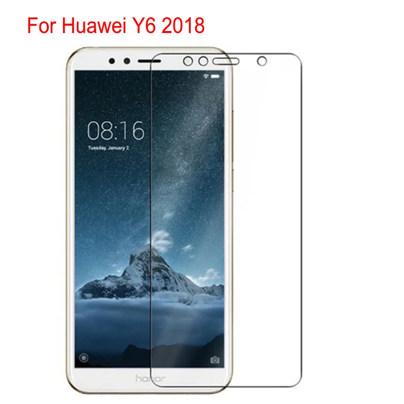 Фото 2.5D Закаленное стекло для Huawei Y6 2018 защитная пленка 9H Взрывозащищенный ЖК-экран