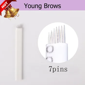7 Pins 50 Pcs 0.22mm Tattoo Needle Type and Permanent Disposable microblading needle Feature permanent makeup blade
7 Pins 50 Pcs 0.22mm Tattoo Needle Type and Permanent Disposable microblading needle Feature permanent makeup blade