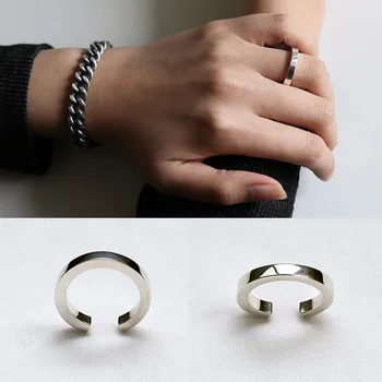 3.2mm Authentic S925 Sterling Silver Fine Jewelry high polished Solid Square Line Band Ring Retro adjust J354
3.2mm Authentic S925 Sterling Silver Fine Jewelry high polished Solid Square Line Band Ring Retro adjust J354