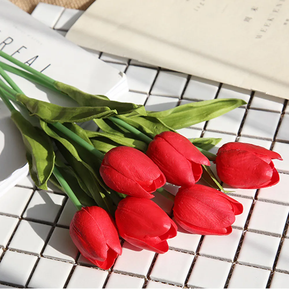 5pcs/lot PU Fake Artificial Flower Bouquet Real Touch Silk Tulip Flowers for Party Wedding Home Decoration Flower red C430
5pcs/lot PU Fake Artificial Flower Bouquet Real Touch Silk Tulip Flowers for Party Wedding Home Decoration Flower red C430