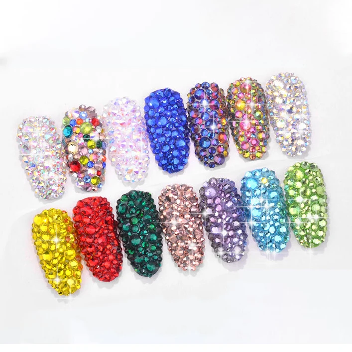 Mix Size Glitter Rhinestones Decoration Non fix Flat Back Crystal Nail Art Accessories Strass Sewing & Fabric Garment DIY
Mix Size Glitter Rhinestones Decoration Non fix Flat Back Crystal Nail Art Accessories Strass Sewing & Fabric Garment DIY