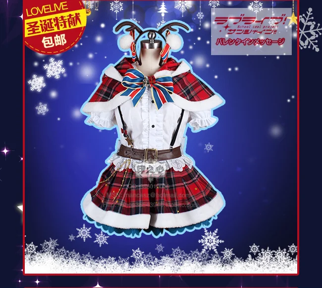 Love Live! Солнечный свет! Рождественский магазин Aqours Ruby Kurosawa Костюм для косплея E001
Love Live! Солнечный свет! Рождественский магазин Aqours Ruby Kurosawa Костюм для косплея E001