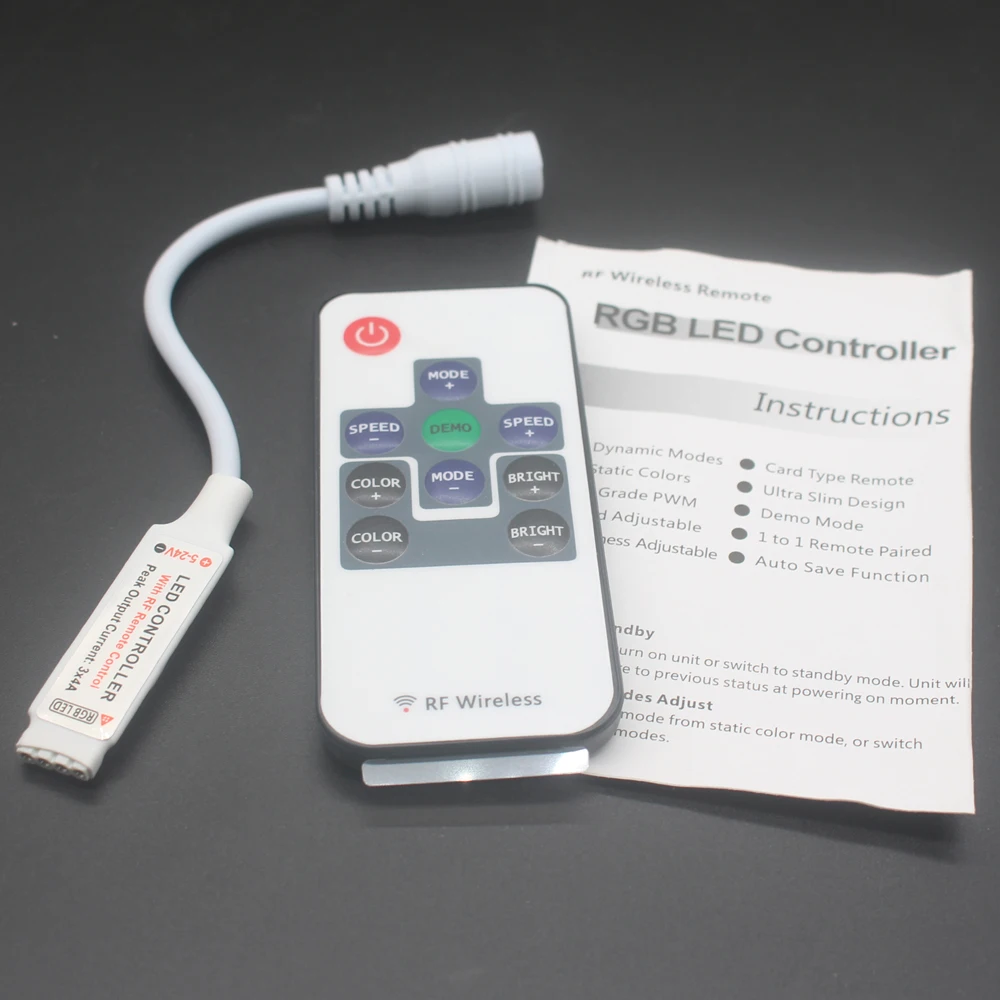 Mini DC12V Led Controller Dimmer 12A Wireless RF Remote to Control Single Color Strip Lighting 3528 5050 led strip
Mini DC12V Led Controller Dimmer 12A Wireless RF Remote to Control Single Color Strip Lighting 3528 5050 led strip