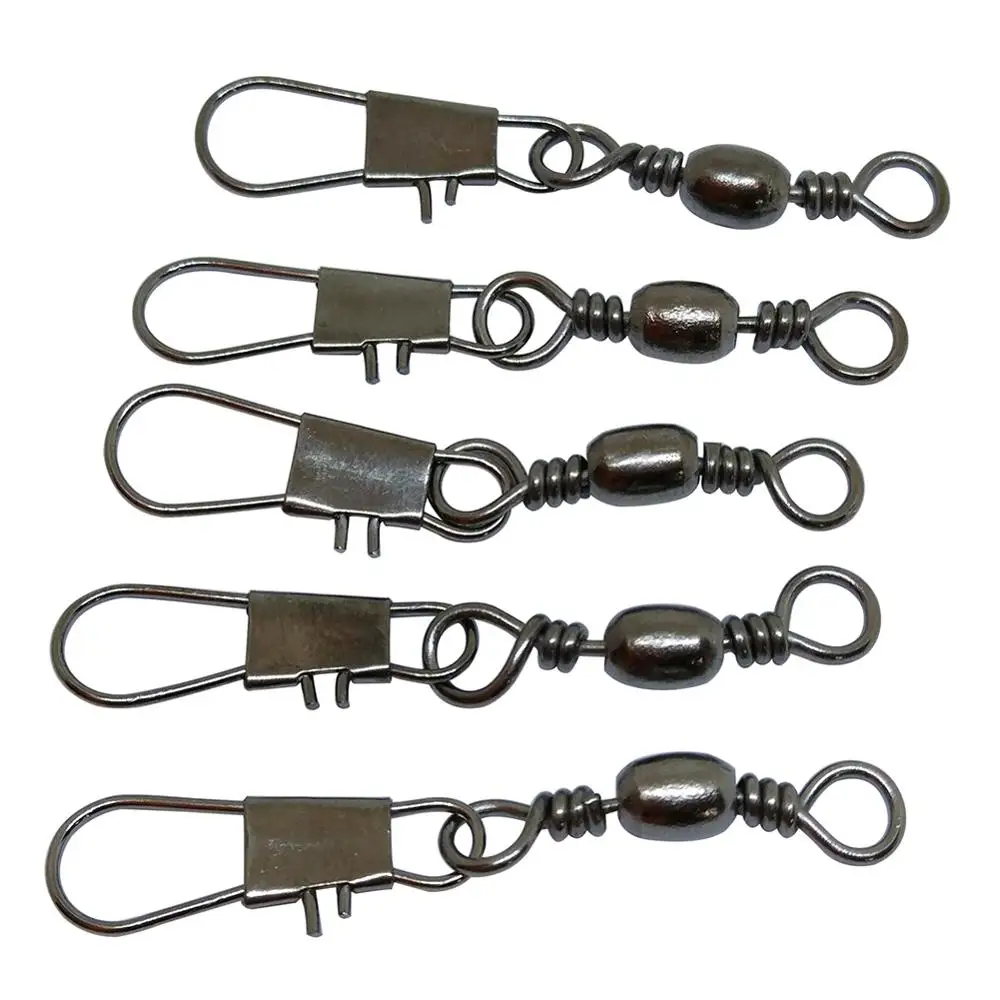 10/20-pieces Swivel Fishing Barrel Swivels with Interlock Snap #16-#5/0 Swivel Snap Fishing Connector Saltwater Terminal Tackle
10/20-pieces Swivel Fishing Barrel Swivels with Interlock Snap #16-#5/0 Swivel Snap Fishing Connector Saltwater Terminal Tackle