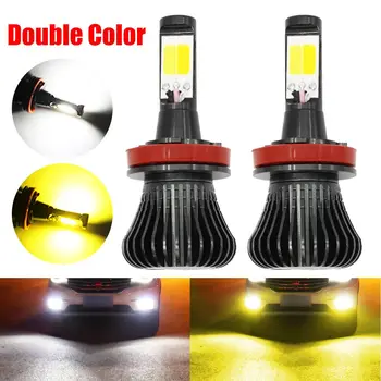 H11 LED Auto Fog Lamp Bulbs H1 H3 H7 9005 LED 21W COB chips 6000K White 3000K Amber Yellow Dual Color switch Car Driving Lights
H11 LED Auto Fog Lamp Bulbs H1 H3 H7 9005 LED 21W COB chips 6000K White 3000K Amber Yellow Dual Color switch Car Driving Lights