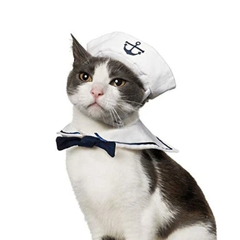 Pet Navy suit Cat Clothes Dogs Costume Clothing for Cats Kitten with Hats Bow Tie Funny Dressing Up Navy Sailor Suit Christmas
Pet Navy suit Cat Clothes Dogs Costume Clothing for Cats Kitten with Hats Bow Tie Funny Dressing Up Navy Sailor Suit Christmas