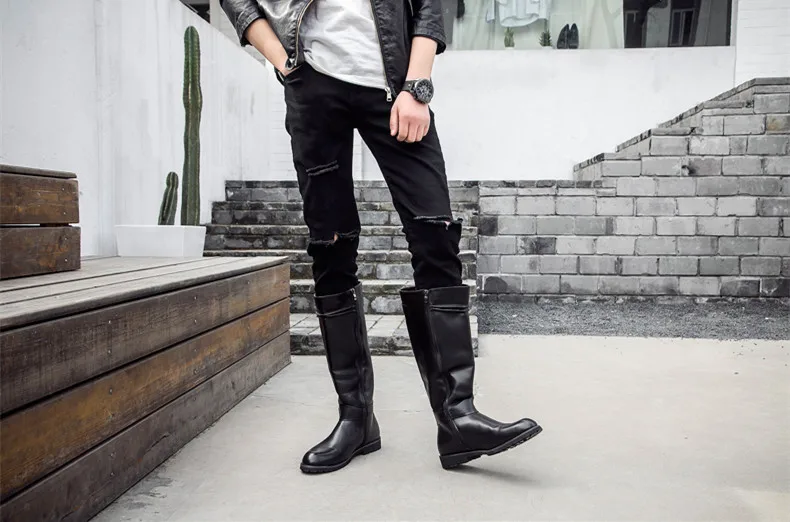 Mens boots knee high Clearance