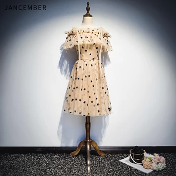 JANCEMBER 2019 Latest Light Luxury Cocktail Dresses Cap Sleeve Boat Neck Zipper Back Star Pattern Applique cocktail dress short
JANCEMBER 2019 Latest Light Luxury Cocktail Dresses Cap Sleeve Boat Neck Zipper Back Star Pattern Applique cocktail dress short