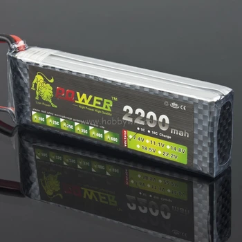 

LION Power 7.4V 2200mAh 30C/66A LiPo battery T plug Burst 60C RC model Lipolymer power pack